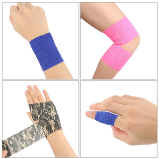 ผ้ายืดป้องกันการบาดเจ็บ SELF-ADHESIVE ELASTICATED BANDAGE ยึดติดแน่น ไม่ต้องใช้คลิปล็อกปลายผ้า เป็นอุปกรณ์บังคับในการวิ