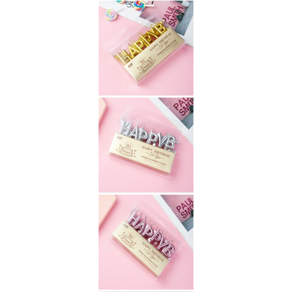 ส่งจาก กทม ร้านไทย (ส่งของทุกวัน) เทียน  HAPPY BIRTHDAY เทียนวันเกิด เทียนสำหรับเค้กวันเกิด อ่านรายละเอียดก่อนสั่งซื้อ - รูปที่ 4