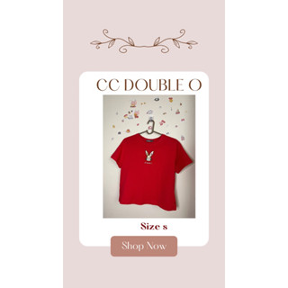 CC DOUBLE O แท้✨เสื้อยืดทรงครอปไซส์s💖