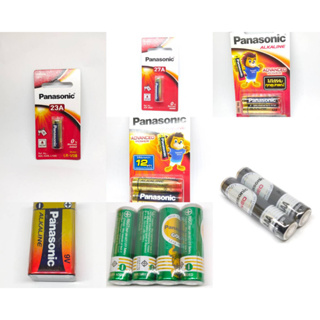 แบตเตอรี่ panasonic AAเขียว,AAAดำ,LRV08(23A),Alkaline AA,AlkalineAAA Alkaline 9v