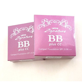 Ustar Zignature BB plus CC ยูสตาร์ ซิกเนเจอร์ บีบี พลัส ซีซี แป้งรองพื้นผสมกันแดด SPF25 PA++