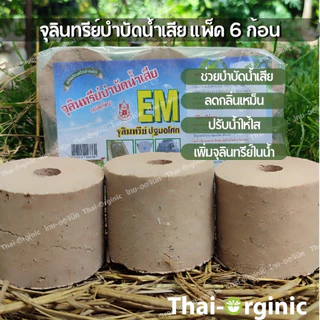 EM ball บำบัดนำเสีย อีเอ็มบอล ปฐมอโศก [แพ็ค6ก้อน] emball จุลินทีย์กำจัดกลิ่น สินค้าล็อตใหม่ล่าสุด