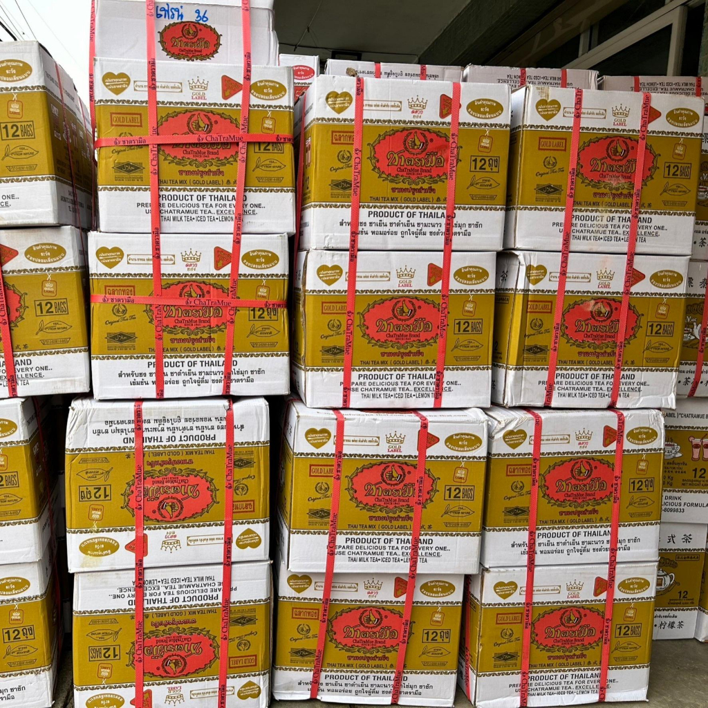 (ยกลัง) ชาตรามือทอง Gold Label ชามือสีทอง ชาตรามือโกลด์ 400ก. ChaTramue Thai Tea Mix Gold label