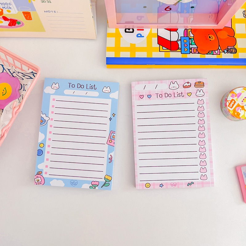 สมุดฉีก To do list Blue&Pink