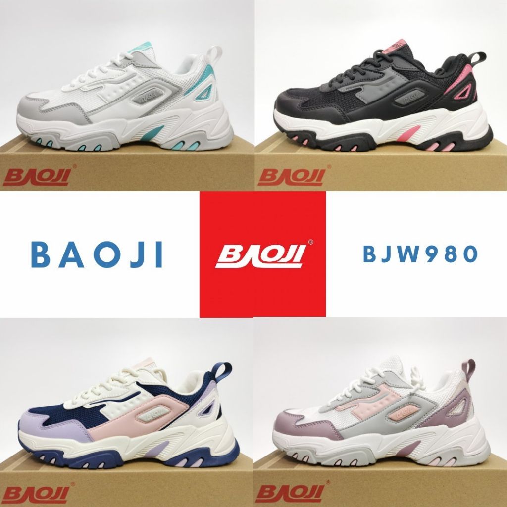 Baoji980 รองเท้าผ้าใบบาโอจิผู้หญิง รองเท้าผ้าใบหน้ากว้าง รุ่น BJW980