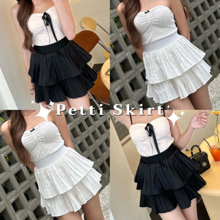 🌷Pettie skirt | กระโปรงพลีทระบายชั้น🤍 เหมาะกับคนสูงไม่เกิน165