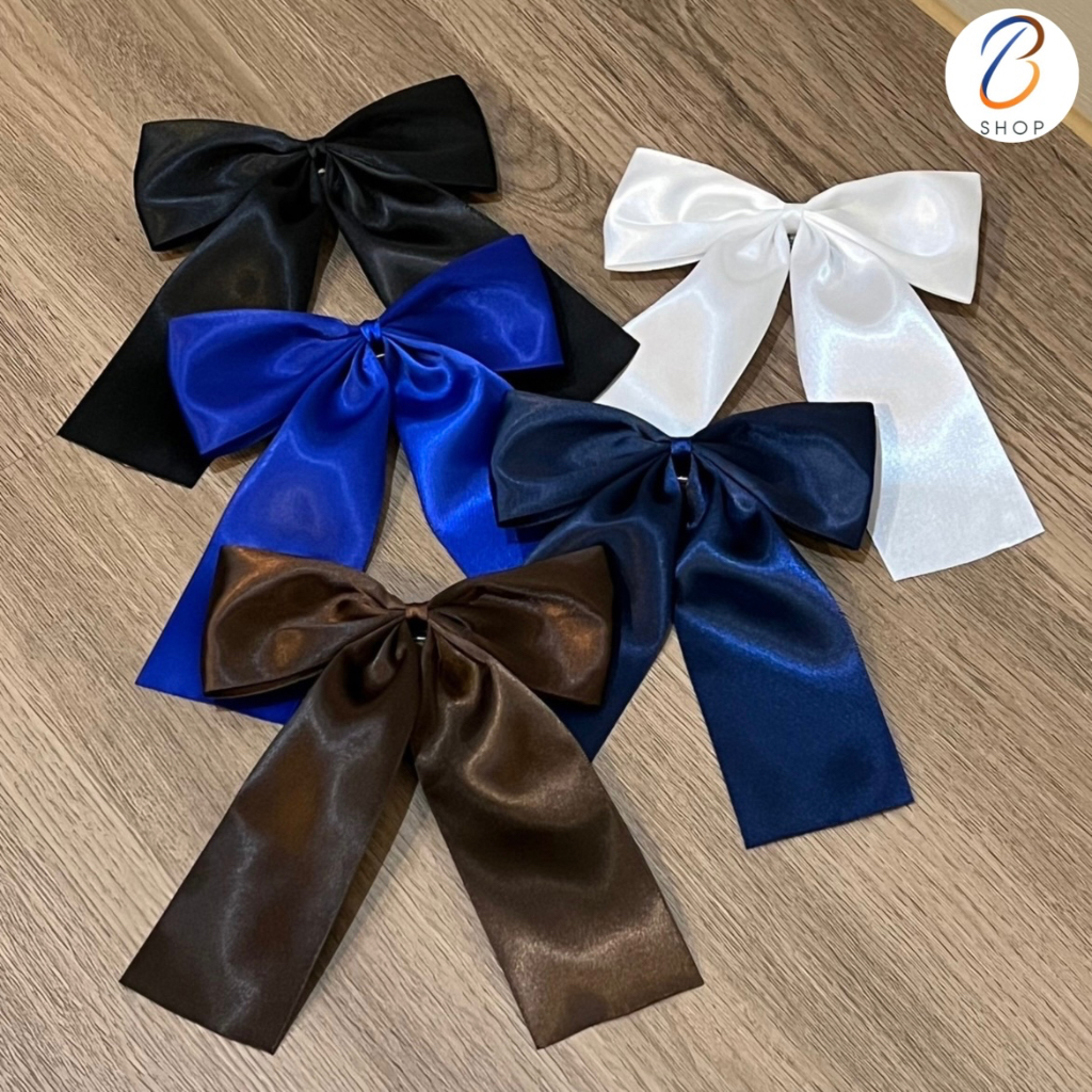 โบว์ติดผมนักเรียน โบว์ใหญ่ ริบบิ้น 2 นิ้ว (กิ๊บสปริง)
