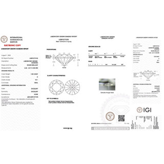 เพชร CVD 1 กะรัต น้ำ-100 VS1 3 EX -- CVD Lab Grown Diamond 1 carat D VS1