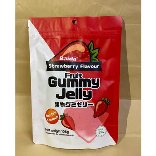 Baida Fruit Gummy Jelly เยลลี่รสสตรอเบอร์รี่ เยลลี่บุก 1 ห่อมี 8 ชิ้น ขนาด 108 กรัม