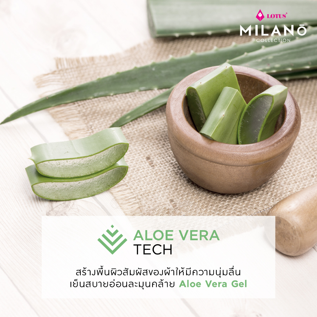 ชุดผ้าปูที่นอน+ผ้านวม Lotus Attitude  รุ่น MILANO ผ้า Anti-aging MicroSilk ความละเอียด 990 เส้น - รูปที่ 4