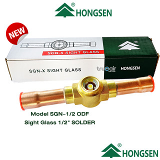 hongsen sight glass 1/2 กระจกตาแมว 1/2 แบบเชื่อม SOLDER Model SGN-1/2 ODF รุ่นเปิดฝาไม่ได้ SGN มีการปิดผนึกแบบ PTFE