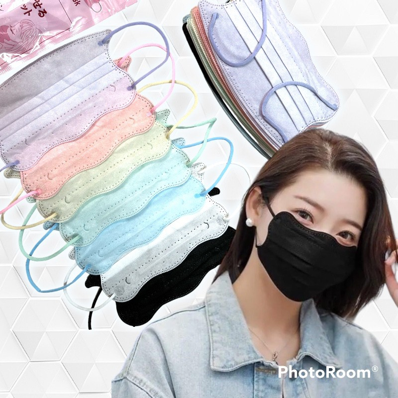 แมสผีเสื้องานเกาหลี แมสก้อนเมฆรุ่นใหม่ ใส่ดีกระชับหน้า 4 ชั้น พร้อมส่งจากไทย ✅ ราคา ถูกที่สุด ดีลบีเคเค แกลเลอรีภาพที่ 6
