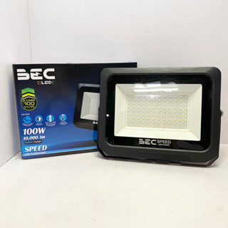 โคมฟลัดไลท์ LED Floodlight Spotlight โคมสปอตไลท์ BEC 100W 10,000 Lumens แสงสีขาว Day light