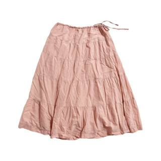 𐙚pou dou dou long soft pink skirt กระโปรงยาวชั้น ๆ สีชมพูอ่อน แฟรี่/coquette