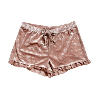 george metalic pink star velvet shorts กางเกงขาสั้น ผ้ากำมะหยี่ ลายดาว สีชมพู