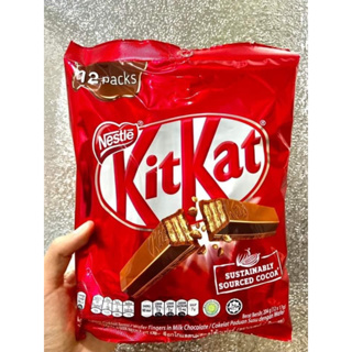 Kitkat คิทแคท ช็อกโกแลต ขนาด 204 กรัม (17 กรัม x 12 ถุงเล็ก)