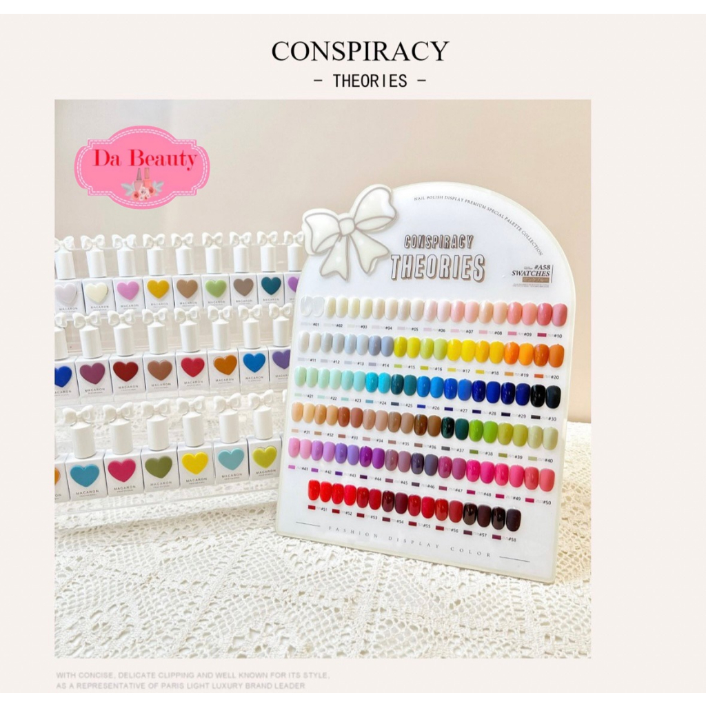 สีทาเล็บเจล  MACARON 58 (31-58)สีสวย ขวดน่ารัก สีแน่น  พร้อมส่ง!