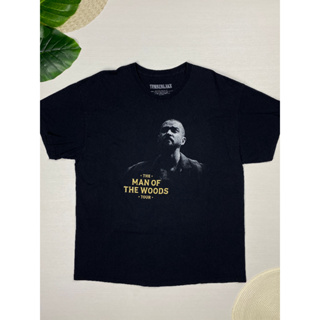 เสื้อยืด Justin Timberlake ลายทัวร์ Man of the Woods สีดำ ลายหน้าหลังทัวร์ สวยๆ ของแท้ สภาพใหม่ Size XL