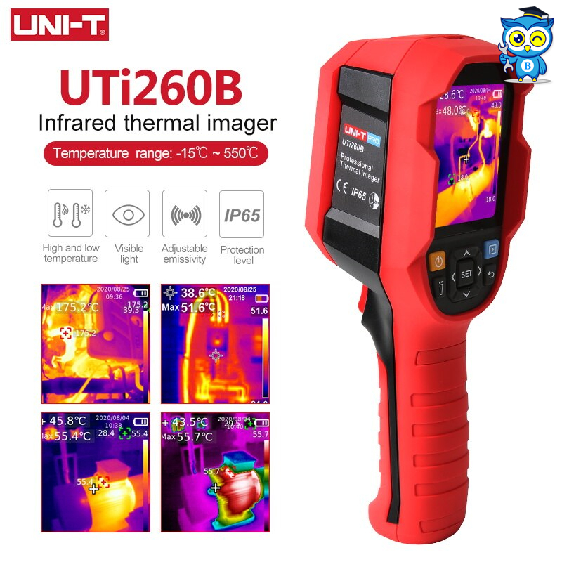 แท้ ส่งจากไทย UNI-T UTi260B ความละเอียดความร้อนทำภาพ256x19 2อินฟาเรดอุตสาหกรรมกล้องถ่ายภาพความร้อน termica (รวมแบตเตอรี