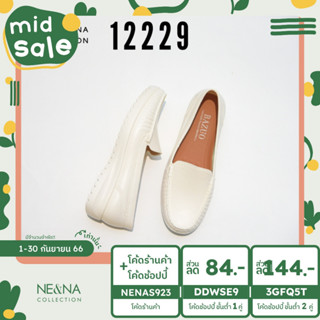 รองเท้าเเฟชั่นผู้หญิงเเบบส้นเเบน Slip on หุ้มส้นเท้า No. 12229 NE&amp;NA Collection Shoes