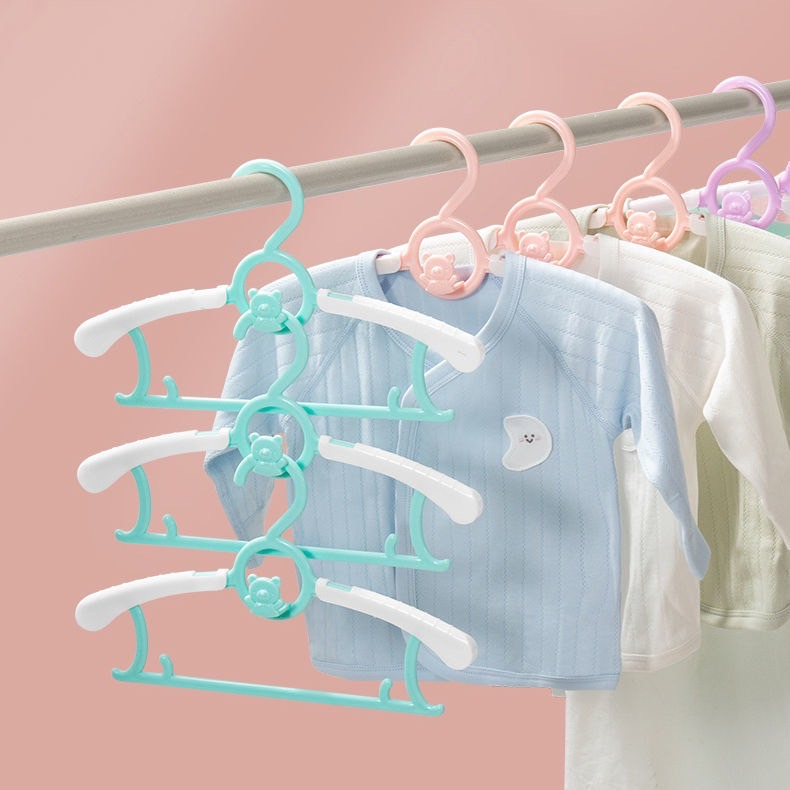 AroundBaby ไม้แขวนเสื้อ สำหรับเด็ก เซ็ท 5 ชิ้น ไม้แขวนเสื้อผ้า ไม้แขวนผ้า คละสี