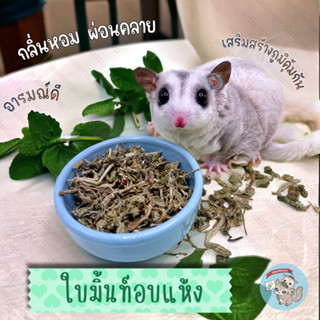 ( MINT LEAVES ) ใบมิ้นท์อบแห้ง มิ้นท์อบแห้ง เปปเปอร์มินท์ ดอกไม้ ดอกไม้อบแห้ง ดอกไม้ทานได้ ชูการ์ กระรอก แฮมสเตอร์
