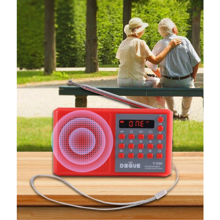 🆕ใหม่ Y-096 ลำโพง วิทยุ เสียงดังฟังชัด น้ำหนักเบา แข็งแรงทนทาน มีคุณภาพ รองรับ USB/Micro SD/ FM/ MP3/"จอแสดงผลดิจิตอล