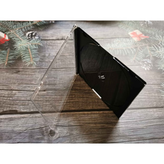 กล่องเปล่าใส่แผ่น CD / DVD SLIM ปกขาวใสถาดหลังดำ (หนา 5 mm.) แพ็คละ 5 แผ่น