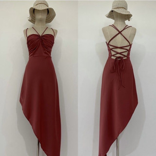 เดรส dress สีกลีบบัว มี 3 ตัว(S M L)  #ชุดออกงาน 💕💕 (แจ้งไซสในแชทเลยค่ะ)
