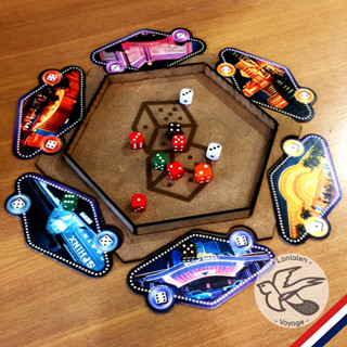 Las Vegas Wooden Dice Tray ถาaดสำหรับทอยเต๋า [Accessories for Boardgame]