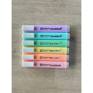 ปากกาไฮไลท์ สีพาสเทล ตราช้าง รุ่น Rainbow 1 ด้าม