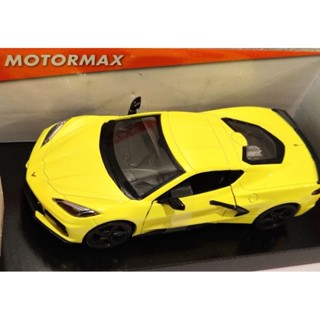 Sale‼️(กล่องซีด) โมเดลรถ 1/24 โมเดลรถเหล็ก 2020 Corvette C8  Scale 1:24 มีกล่อง