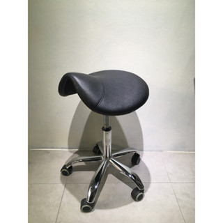 เก้าอี้นั่งสักแบบอานม้า Adjustable Saddle Salon Stool Hydraulic Rolling Chair Massage Tattooเก้าอี้อานม้าแบบไม่มีพนักผิง