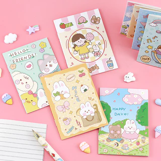 🌈สมุดโน๊ตแบบพกพา🌈ลายเส้น✔️พร้อมส่ง เครื่องเขียน สมุดจดบันทึกโน๊ตการ์ตูน เครื่องเขียนนักเรียน
