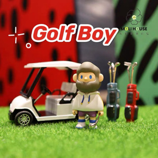 สินค้าตกแต่ง Prop ตุ๊กตา Golf Boy ชุดไม้กอล์ฟและรถกอล์ฟ
