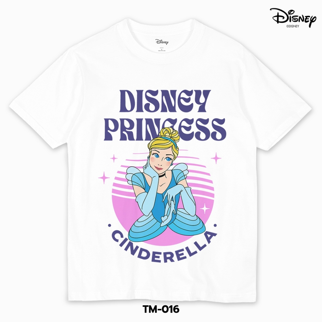 Power 7 Shop เสื้อยืดการ์ตูน ลาย "Cinderella" คอลเลคชั่น "Disney Classics" ลิขสิทธิ์แท้ DISNEY (TMX-103-สีครีม)