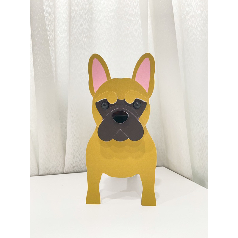 กระถาง ที่ใส่ของ French Bulldog น้ำตาล