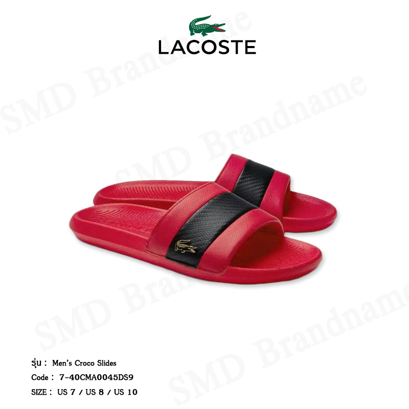 Lacoste รองเท้าแตะ รุ่น Men's Croco Slides Code: 7-40CMA0045DS9