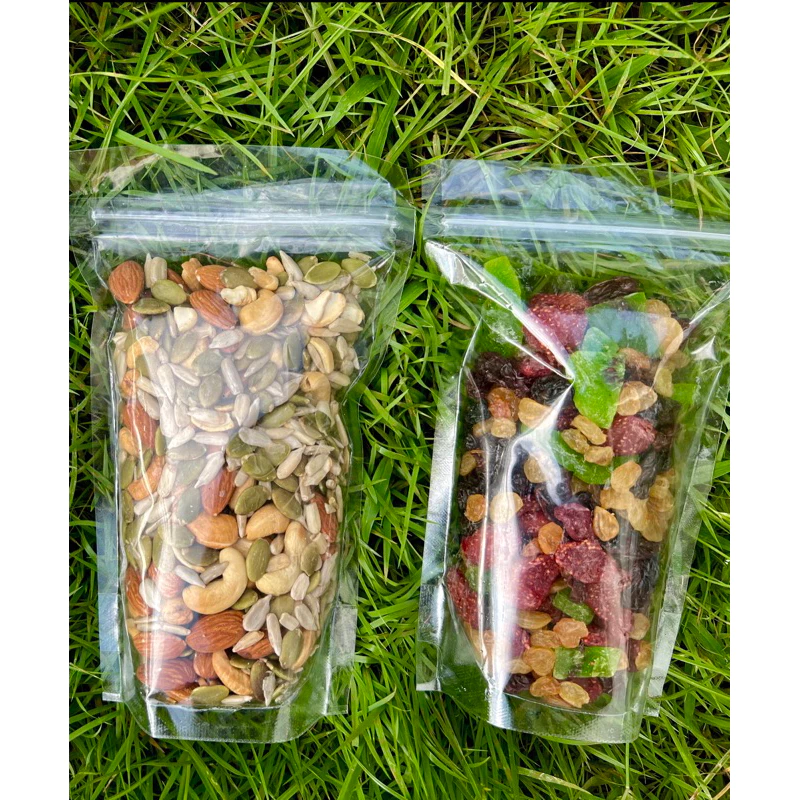 (1 แถม 1) ถั่วรวม 4 ชนิด(150g) +มิกซ์รวมผลไม้อบแห้ง(150g)