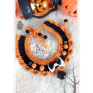 H.001🎃ปลอกคอฮัลโลวีน🎃 ปลอกคอแมวฮัลโลวีน ปลอกคอ คอสตูม