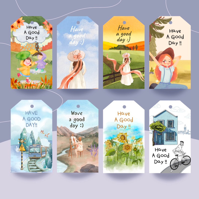 Have a good day ป้ายห้อยขอให้เป็นวันที่ดี แพ็ค 52 ชิ้น