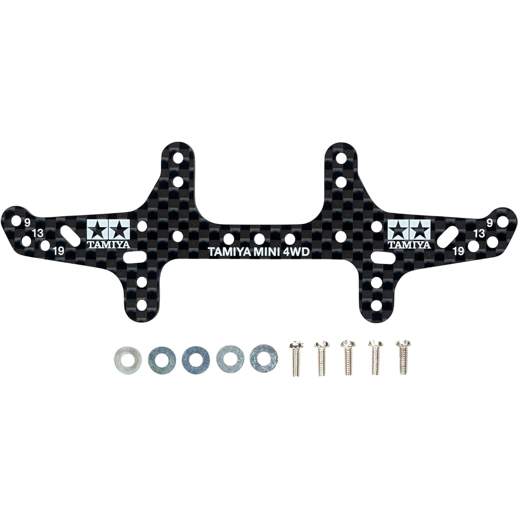 มัลติหลัง "สกรีนขาว" <Tamiya 95260 - Carbon Multi-wide Rear Stay, 0.06 inch (1.5 mm)>