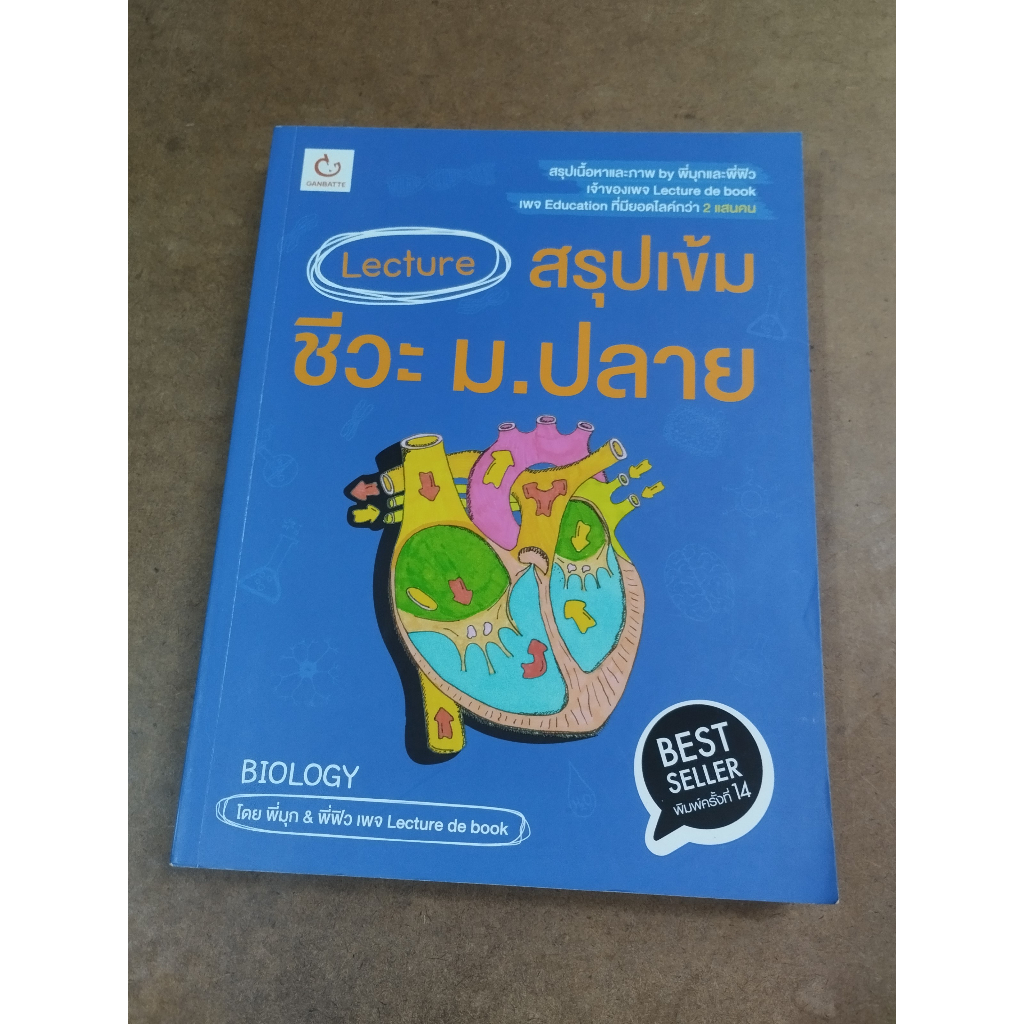 หนังสือ Lecture สรุปเข้มชีวะ ม.ปลาย โดย พี่มุก & พี่ฟิว เพจ Lecture de book