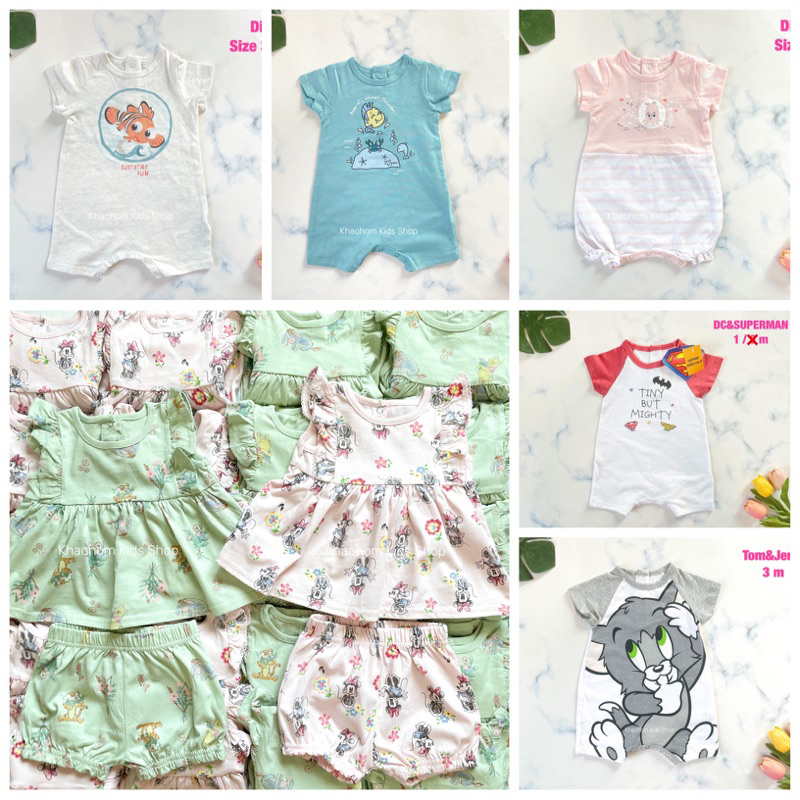 !!Sale!! เสื้อผ้าเด็ก Disney รอมเปอร์ ชุดเซ็ท (NB/1m/3m/12m)