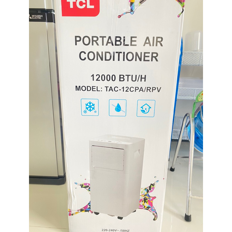 TCLแอร์เคลื่อนที่ 12000 BTU รุ่นTAC-12CPA/RPV portable air conditioner Touch Control LED Display