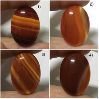 (290 ทุกเม็ด) RED AGATE  โมราแดง ลายสวย หินแท้ ไซส์บิ๊ก