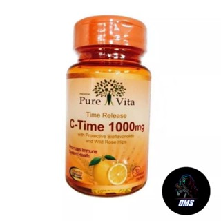 Pure Vita C-Time 1000 mg วิตามินซี สูตร Time-Release (30เม็ด)