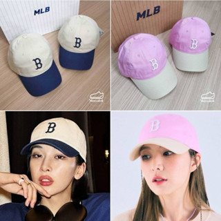 ของแท้ 💯% MLB Basic Color Block Unstructured Ball Cap ป้ายแท็กเกาหลี  🇰🇷