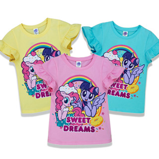 เสื้อยืดเด็กหญิง ลายโพนี่ *ลิขสิทธิ์แท้* ผลิตไทย My Little Pony ผ้าคอตตอนสแปนเด็กซ์ พร้อมส่ง