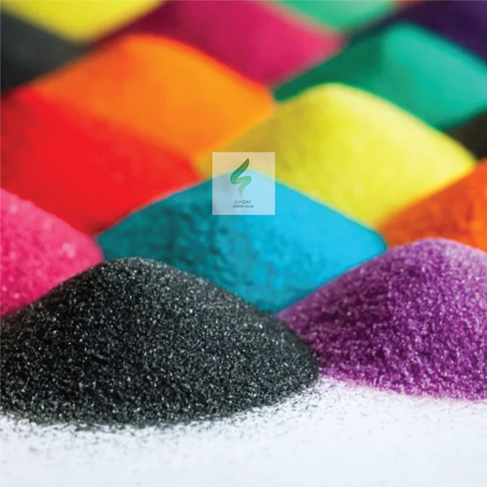 Coloured Sand - ทรายสี 100 กรัม มีให้เลือกหลายสี สำหรับจัดสวนถาด โรยหน้ากระถาง ตกแต่งสวน